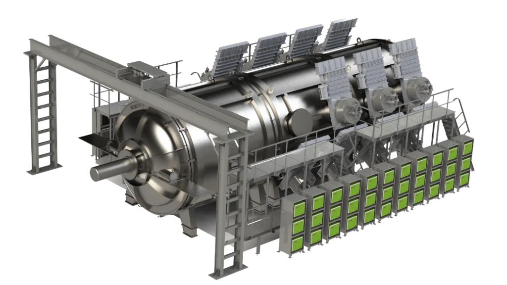 Vacuum chamber for testing of high-power pulse hydrogen plasma thrusters