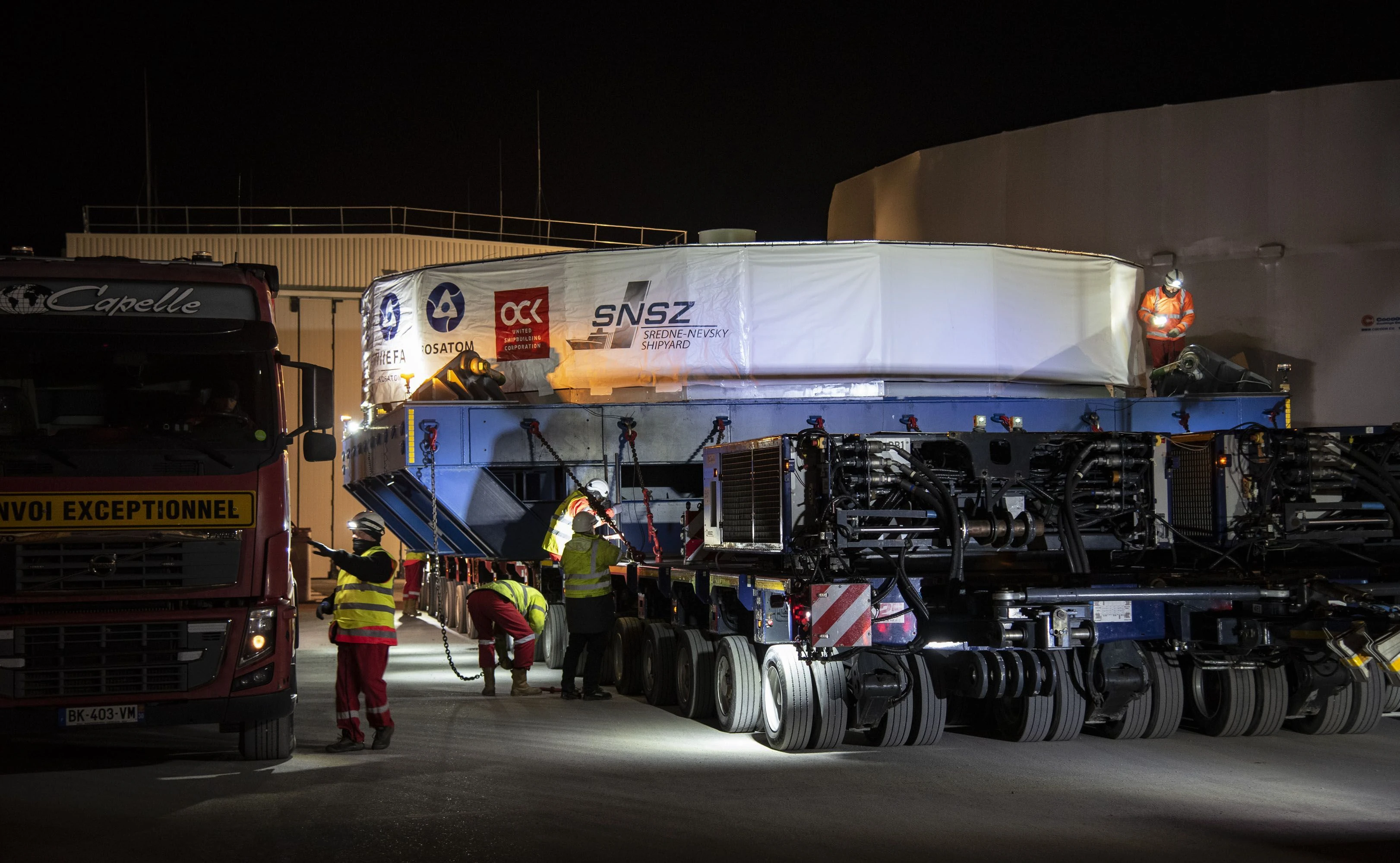The Russian ITER poloidal field coil delivered to the reactor construction site
